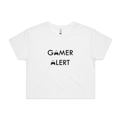 Gamer Alert Tshirt - AS Colour - Crop Tee Thumbnail