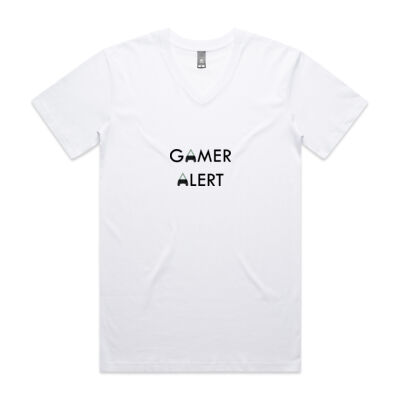 Gamer Alert Tshirt - AS Colour - Tarmac V-Neck Tee Thumbnail