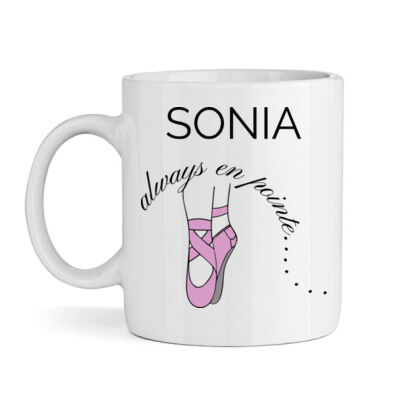 Always en pointe mug (Customised Name) Thumbnail