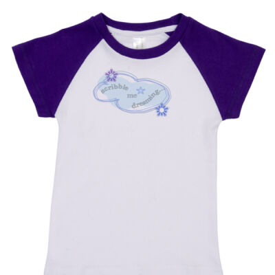Scribble me: DREAMING -  RAMO- Organic Baby Raglan  Thumbnail