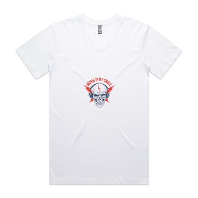 Music in my skull - AS Colour - Tarmac V-Neck Tee Thumbnail